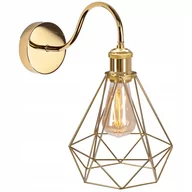 Lampy ścienne - Lampa Kinkiet Ścienny Metalowy Lotf Gold - miniaturka - grafika 1