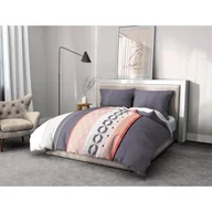 Pościel - HOME PASSION BLING Zestaw kołder z mikrofibry - 1 poszwa na kołdrę 220 x 240 cm + 2 poszewki na poduszki 63 x 63 cm - Niebieski - miniaturka - grafika 1