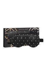 Akcesoria do bielizny - CRYSTALLOVE Opaska na oczy z jedwabiu z kryształkami - black - miniaturka - grafika 1