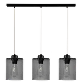 Lampy sufitowe - Britop Loftowa LAMPA wisząca ZEFIR 111870304 skandynawska OPRAWA szklany zwis przydymiony czarny - miniaturka - grafika 1