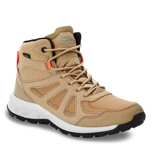 Trekkingi Jack Wolfskin Woodland 2 Texapore Mid W 4051331 Sandstone - Buty trekkingowe damskie - miniaturka - grafika 1