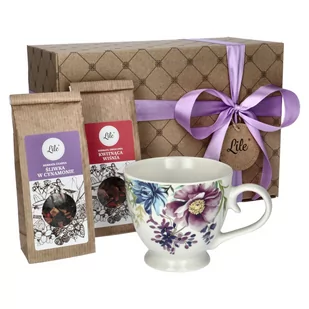 Filiżanka porcelanowa z herbatą Śliwka w Cynamonie + Kwitnąca Wiśnia 345 ml Lile Colibri LI-082G - Filiżanki - miniaturka - grafika 1