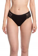 Majtki damskie - LAMA Figi Damskie Bezszwowe Laserowo Cięte CZARNE r. L - miniaturka - grafika 1