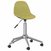 Krzesła - vidaXL Obrotowe krzesło stołowe zielone tapicerowane tkaniną 3086077 - miniaturka - grafika 1