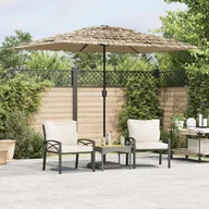 Parasole ogrodowe - Parasol ogrodowy z LED, stalowy słupek, brązowy, 248x248x248 cm Lumarko! - miniaturka - grafika 1
