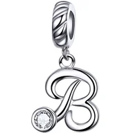 Wisiorki - CHARMS LITERA B srebro 925 koralik S925 - miniaturka - grafika 1