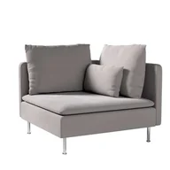 Pokrowce na meble - Dekoria pl pl Pokrowiec na sekcję narożną Söderhamn gołębi szary 99 x 99 x 83 cm Velvet 1008-704-11 - miniaturka - grafika 1