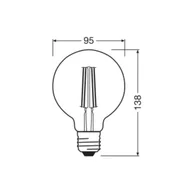 Żarówki LED - OSRAM LED Vintage 1906, G95, E27, 6,5 W, złota, 2400 K, ściemniana. - miniaturka - grafika 1