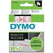 Etykiety do drukarek - DYMO D1 oryginalne etykiety | rolka 12 mm x 7 m | czerwony nadruk na białym | samoprzylepne etykiety do drukarek etykiet LabelManager - miniaturka - grafika 1