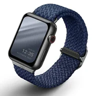 Akcesoria do smartwatchy - UNIQ pasek Aspen Apple Watch 40/38/41mm Braided niebieski/oxford blue - miniaturka - grafika 1