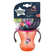 Tommee Tippee kubek niekapek Explora ze słomką Girl różowy od 6 miesiąca 230ml