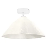 Oprawy, klosze i abażury - LEDVANCE biała replika lampy sufitowej w kształcie liścia lotosu z metalu i papier-mâché, E27, średnica 396 mm, klosz wykonany z materiału pochodzącego z recyklingu, trwała dzięki wymiennemu źródłu światła, łatwy montaż - miniaturka - grafika 1