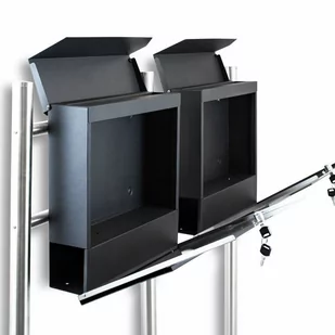 Podwójna Skrzynka pocztowa na listy 2szt Wolnostojąca na słupku inox - Skrzynki na listy - miniaturka - grafika 3