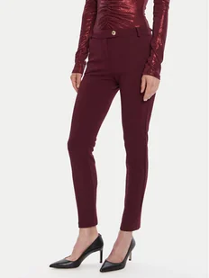 Rinascimento Chinosy CFC0126226003 Bordowy Slim Fit - Spodnie damskie - miniaturka - grafika 1