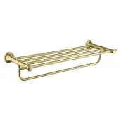 Wieszaki łazienkowe - FERRO AAI35BR ANTICA wieszak na ręcznik z półką, stary brąz - miniaturka - grafika 1