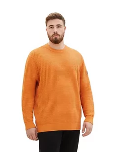 TOM TAILOR Sweter męski plus size, 32243 – Tomato Cream Orange, 4XL - Swetry męskie - miniaturka - grafika 1