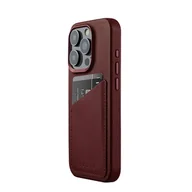 Etui i futerały do telefonów - Mujjo Full Leather Wallet Case - etui skórzane do iPhone 15 Pro kompatybilne z MagSafe (burgundy) - miniaturka - grafika 1