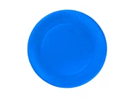 Dekoracje i nakrycia stołu na imprezę - Talerzyki papierowe niebieskie - 18 cm - 6 szt. - miniaturka - grafika 1