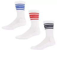 Skarpetki damskie - Ben Sherman Męskie skarpety sportowe Ben Sherma, Biały/czerwony/granatowy/niebieski, rozmiar uniwersalny - miniaturka - grafika 1