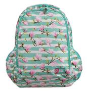 Plecaki szkolne i tornistry - Plecak szkolny dla dziewczynki zielony PakaNiemowlaka kwiaty wielokomorowy - miniaturka - grafika 1