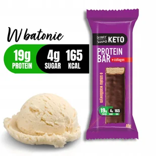 Baton Dobry Squad KETO PROTEIN Wanilia 40g - Batoniki - miniaturka - grafika 1