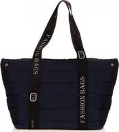 Worki na buty - Solome DAMSKA TOREBKA PIKOWANA WOREK SOLOME GRANATOWA - miniaturka - grafika 1