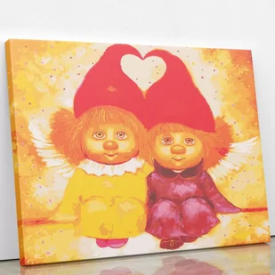 Aniołki - Galina Chuvilyaeva - Malowanie po numerach 50x40 - Malowanie po numerach - miniaturka - grafika 1