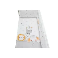 Pościel dla dzieci - Kołdra 100x135 poszwa i ochraniacz do łóżeczka 60x180 Zwierzęta biała szara - miniaturka - grafika 1