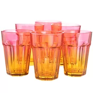Szklanki - Szklanki do wody i napojów Gigi ombre pomarańczowo - różowe 425 ml - miniaturka - grafika 1