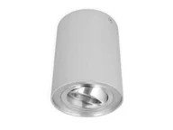 Lampy sufitowe - Lampa sufitowa liniowa LED ROLLO reflektor natynkowy oprawa natynkowa reflektor obrotowy 45° okrągły srebrny wykonany z aluminium z gniazdem GU10 żarówka 5W ciepła biel - miniaturka - grafika 1