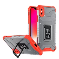 Etui i futerały do telefonów - Crystal Ring Case pancerne hybrydowe etui pokrowiec + magnetyczny uchwyt iPhone XS Max czerwony - miniaturka - grafika 1