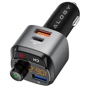 Transmiter samochodowy FM Alogy Ładowarka USB QC 3.0 + USB-C PD Bluetooth odtwarzacz MP3 - Pozostałe akcesoria do telefonów - miniaturka - grafika 5