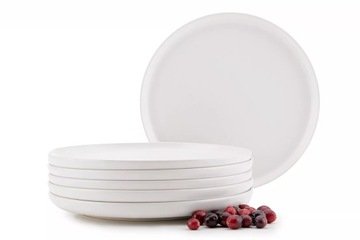 Zestaw Talerzy Obiadowych Białe Mat 6 Szt Victo