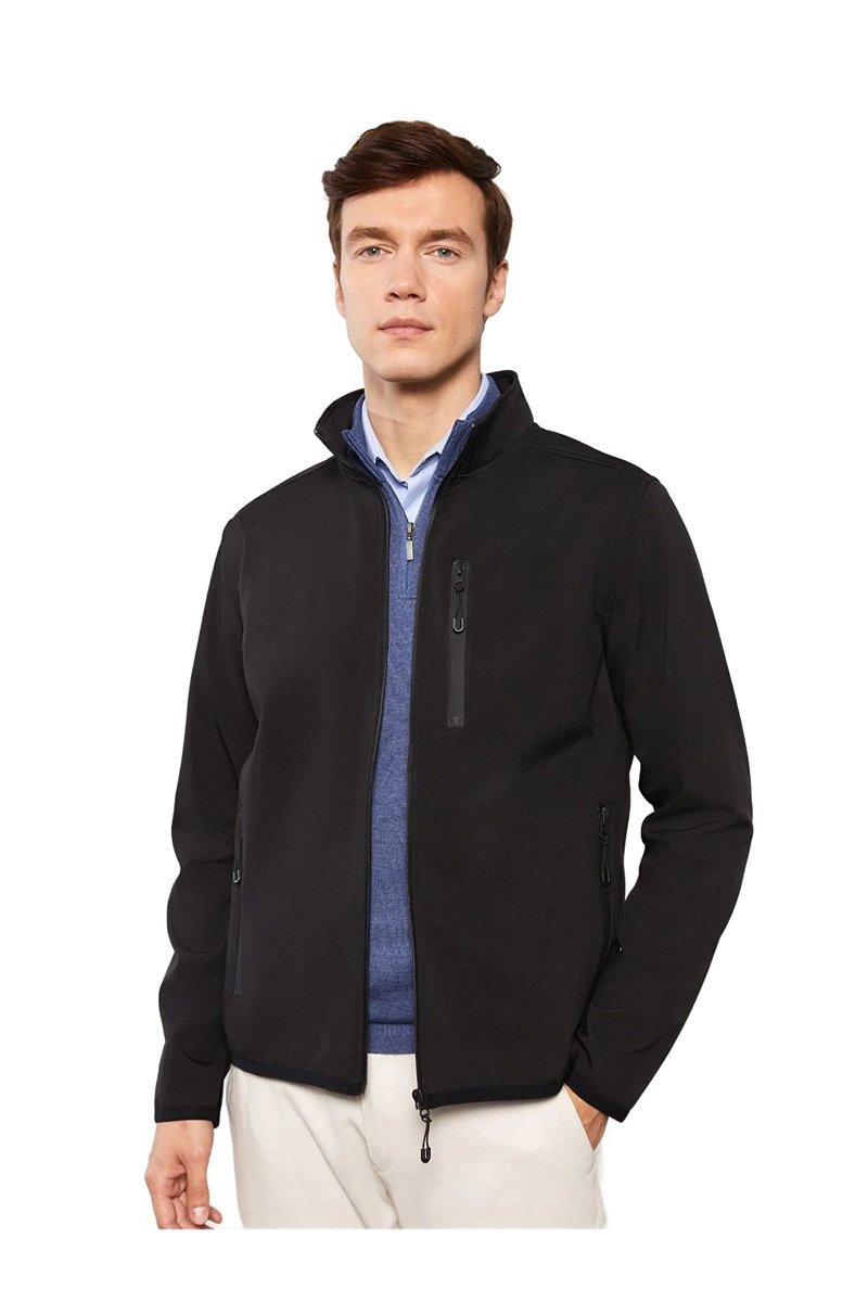 LC WAIKIKI CZARNA KURTKA MĘSKA SOFTSHELL Z ZAMKIEM I KIESZENIAMI XXL 5DA
