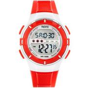 Zegarki dla dzieci - Pacific Zegarek PACIFIC sportowy LCD 205-L czerwony - miniaturka - grafika 1