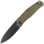 Noże - Nóż składany Civivi Sokoke Green Burlap Micarta, Black Stonewashed 14C28N by Ray Laconico (C22007-2) - miniaturka - grafika 1