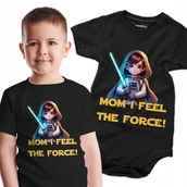 Body dla niemowląt - Body dziecięce Mom i feel the force Prezent na Baby Shower dla niemowlaka - miniaturka - grafika 1