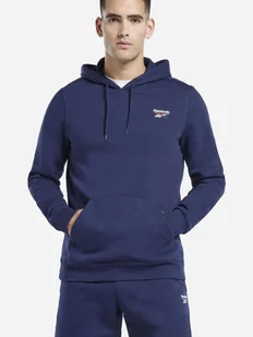Bluza z kapturem męska ocieplana Reebok Identity Small Logo Fleece Hoodie 100202877 M Granatowa (1200143505960). Bluzy z kapturem męskie - Bluzy męskie - miniaturka - grafika 1