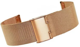 Bransoleta - siatka mesh - 22 mm rosegold - Akcesoria do smartwatchy - miniaturka - grafika 1