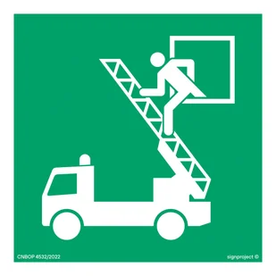 AE017 OKNO RATUNKOWE, PS - PŁYTA PCV 1MM FOTOLUMINESCENCYJNA; (100X100MM) - Systemy ekspozycyjne i znaki informacyjne - miniaturka - grafika 1