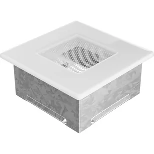 KNAP Kratka kominkowa BIAŁA 11x11 wys. 110 x szer. 110 x gł. 45 mm KNAP - Akcesoria kominkowe - miniaturka - grafika 1