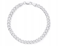 Bransolety męskie - Bransoletka Srebrna Męska Splot Pancerka Pełna Szeroka Srebro Rod 925 21 cm - miniaturka - grafika 1