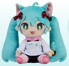 Hatsune Miku Original Nekomimi T-Shirt ver Plush - Open Eyes