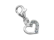 Wisiorki - Srebrna zawieszka charms serduszko - miniaturka - grafika 1