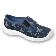 Buty dla dziewczynek - Befado obuwie dziecięce 975X199 niebieskie - miniaturka - grafika 1