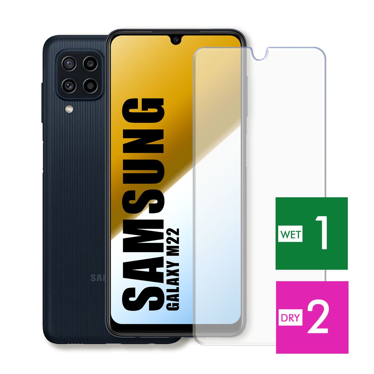 WZMOCNIONE SZKŁO DO SAMSUNG GALAXY M22 SZYBKA HARTOWANE 9H JAKOŚĆ