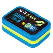 Piórniki - St. Majewski Piórnik potrójny z wyposażeniem STRIGHT PC-05 Dinozaur - miniaturka - grafika 1