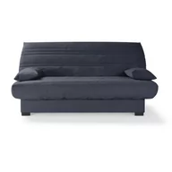 Sofy i kanapy - Sofa rozkładana 3-osobowa - materac 17 cm - tkanina w kolorze antracytowym - dł. 199 x gł. 96 x wys. 103 cm - CHLOE - miniaturka - grafika 1