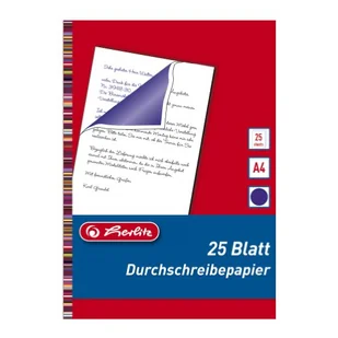 Herlitz 10303717 papier do kaligrafii, A4, 25 arkuszy, niebieski - Kalki - miniaturka - grafika 1