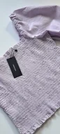 Bluzki damskie - BLUZKA VERO MODA KIRA R. L KRÓTKI RĘKAW FIOLETOWA - miniaturka - grafika 1
